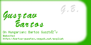 gusztav bartos business card